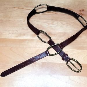 ALBATROS | Brown Leather Belt with Brass